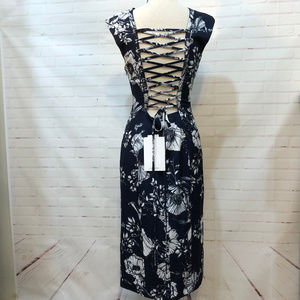 Fame and Partners Lace Up Corset Back Dress